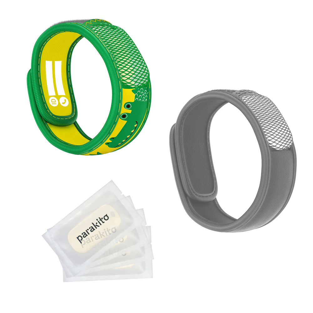 Mosquito wristbands bundle - 1 adult  +1 kid + 4 refill pellets