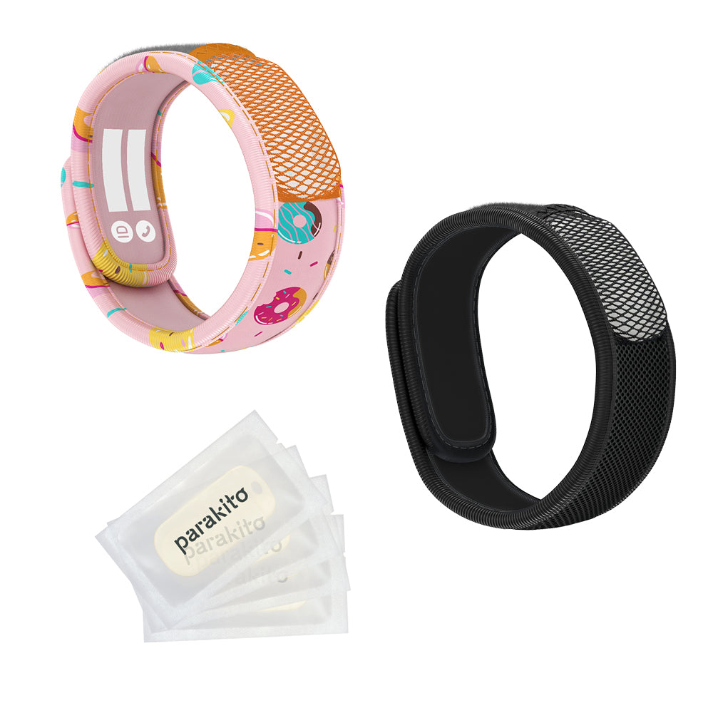 Mosquito wristbands bundle - 1 adult  +1 kid + 4 refill pellets